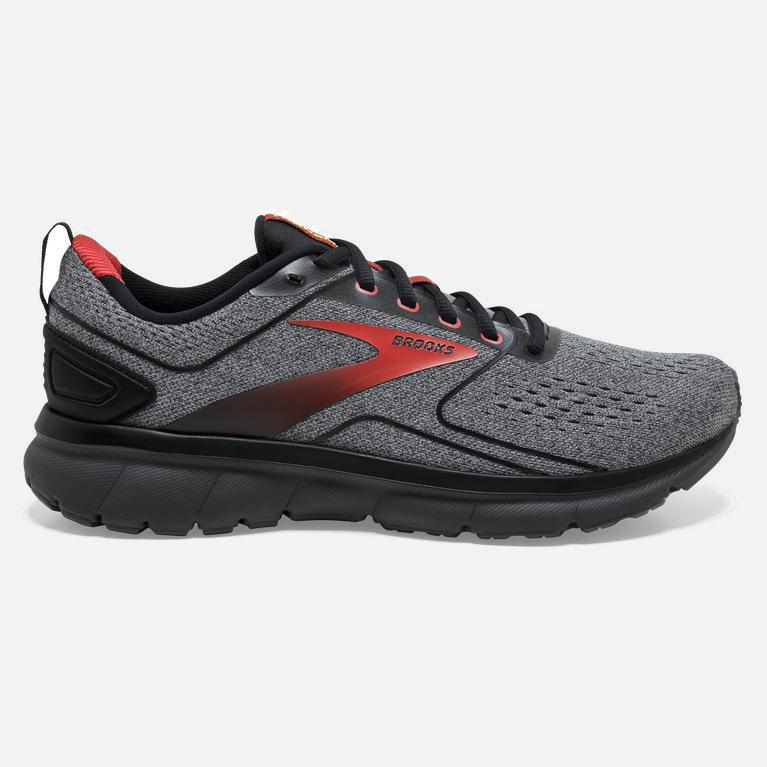 Brooks Transmit 3 NZ - Men's Road Running Shoes - Alloy/Grey/Black/Red (49805-XRLF)